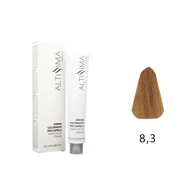Colore Permanente Tintura Per Capelli 8.3 Biondo Chiaor Dorato Altissima 100ml
