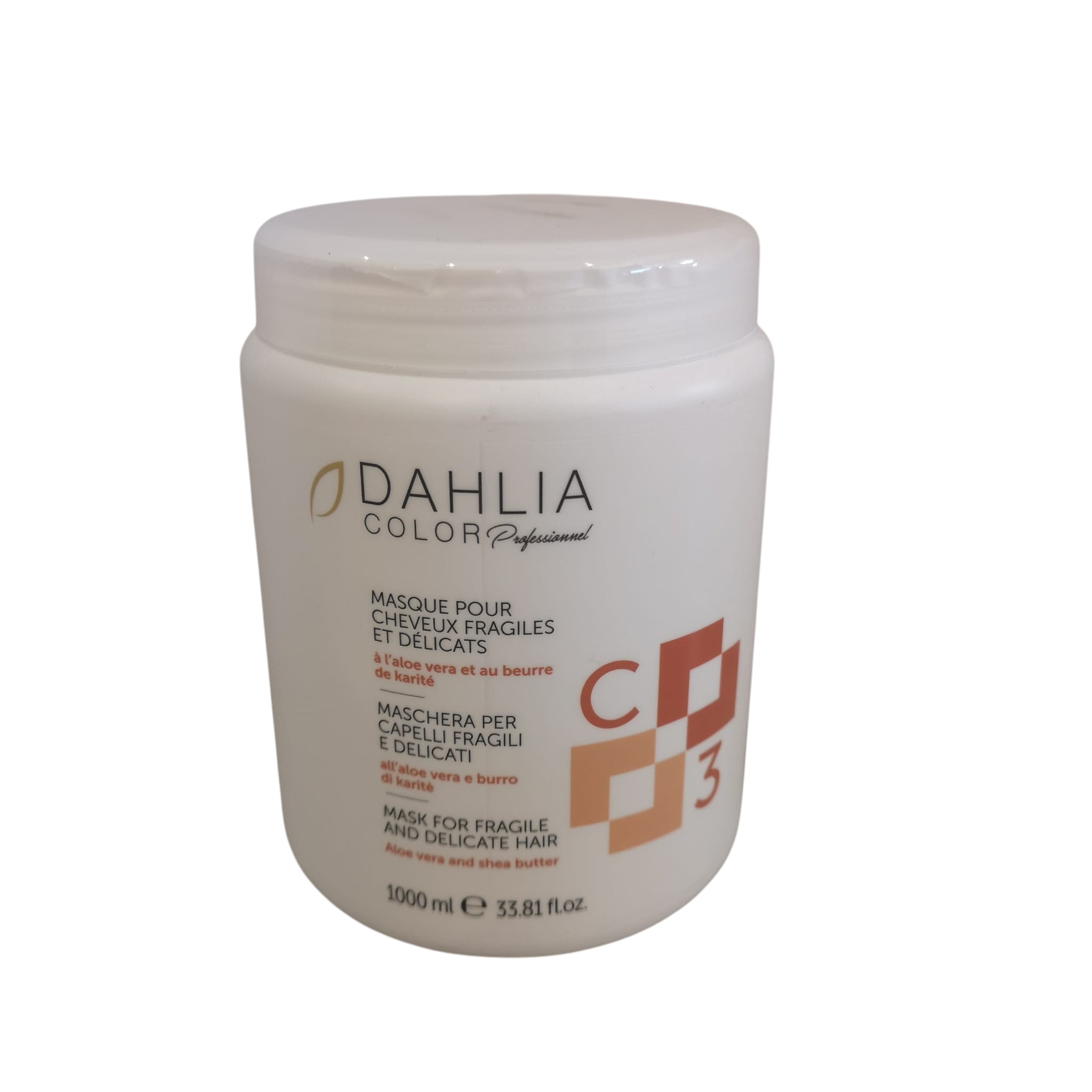 Maschera per Capelli Fragili e Delicati con Aloe e Burro di Karitè Dahlia Oyster Cosmetics 1kg