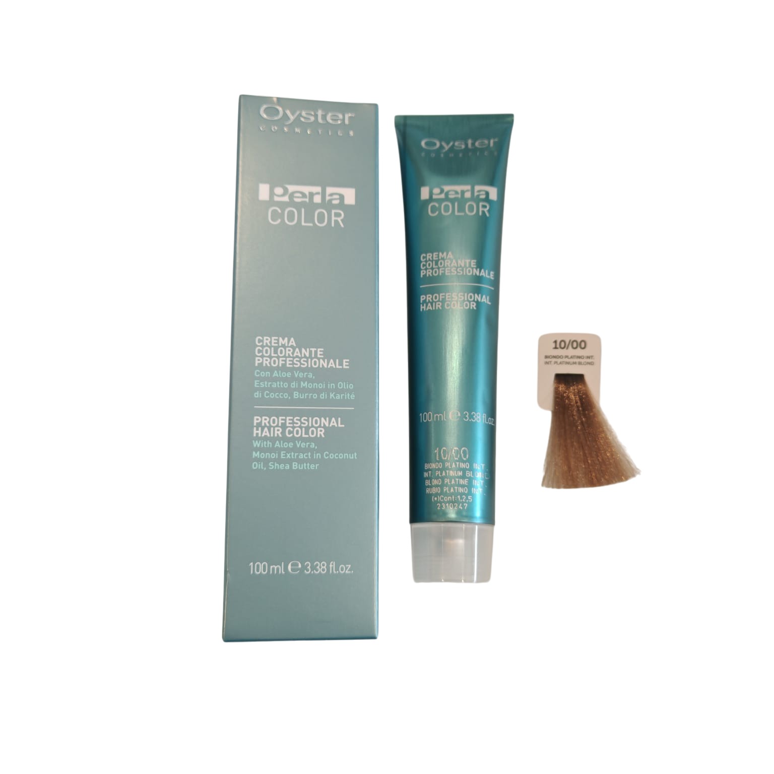 Colore Capelli Professionale N. 10/00 Biondo Platino Intenso Perla Color Oyster Cosmetics 100ml