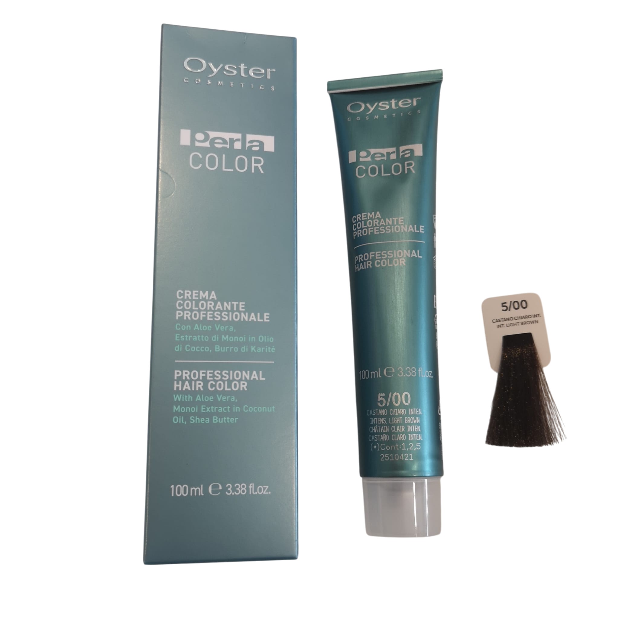 Colore Capelli Professionale N. 5/00 Castano Chiaro Intenso Perla Color Oyster Cosmetics 100ml