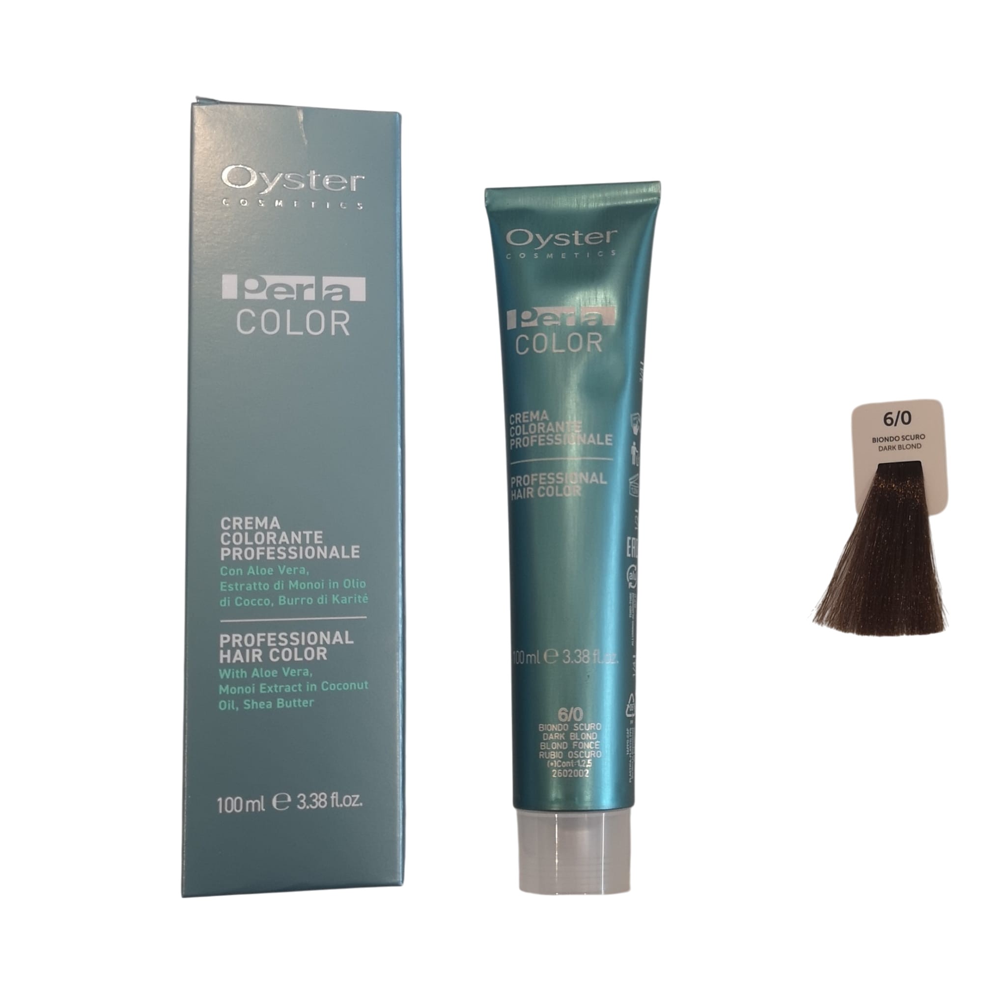 Colore Capelli Professionale N. 6/0 Biondo Scuro Perla Color Oyster Cosmetics 100ml