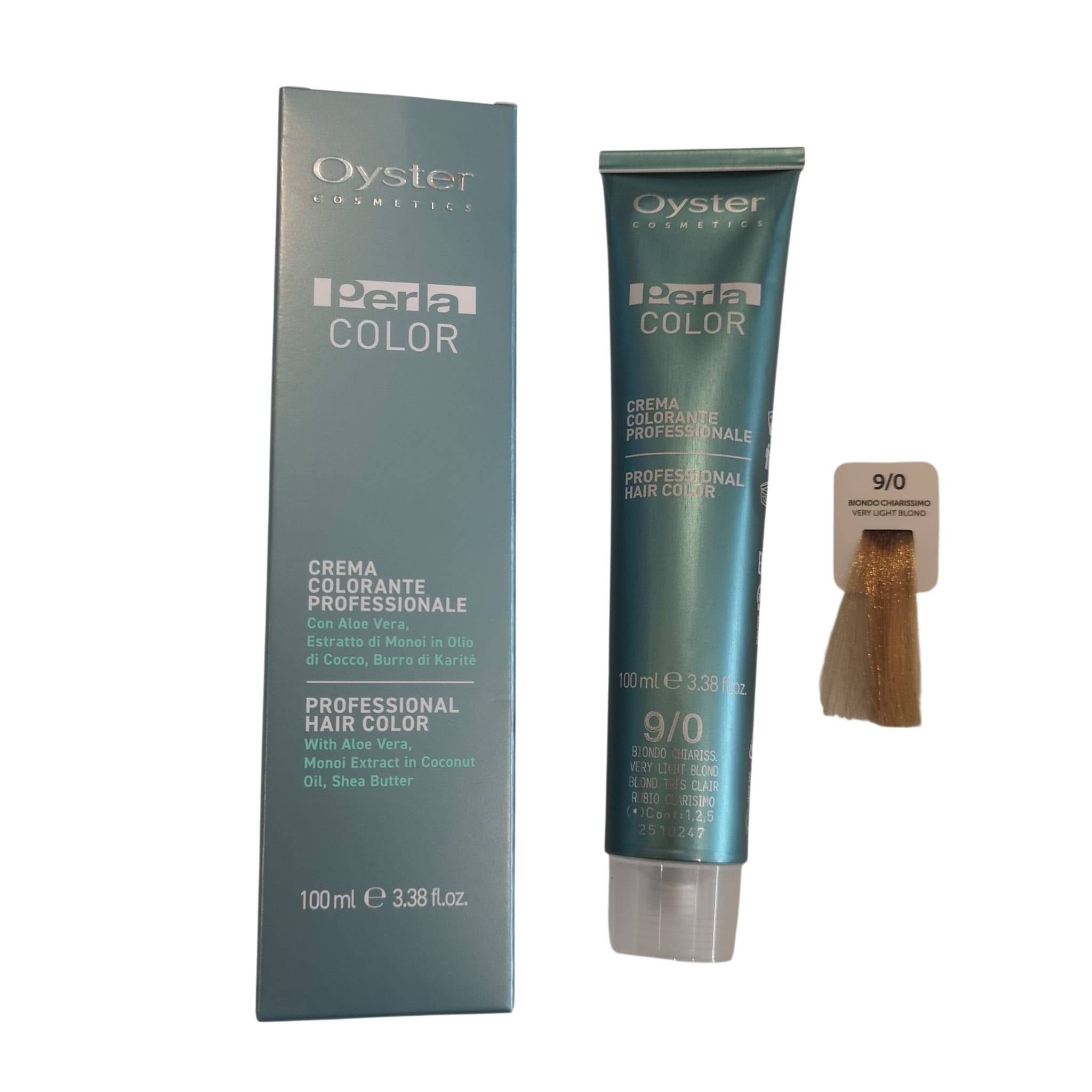 Colore Capelli Professionale N. 9/0 Biondo Chiarissimo Perla Color Oyster Cosmetics 100ml