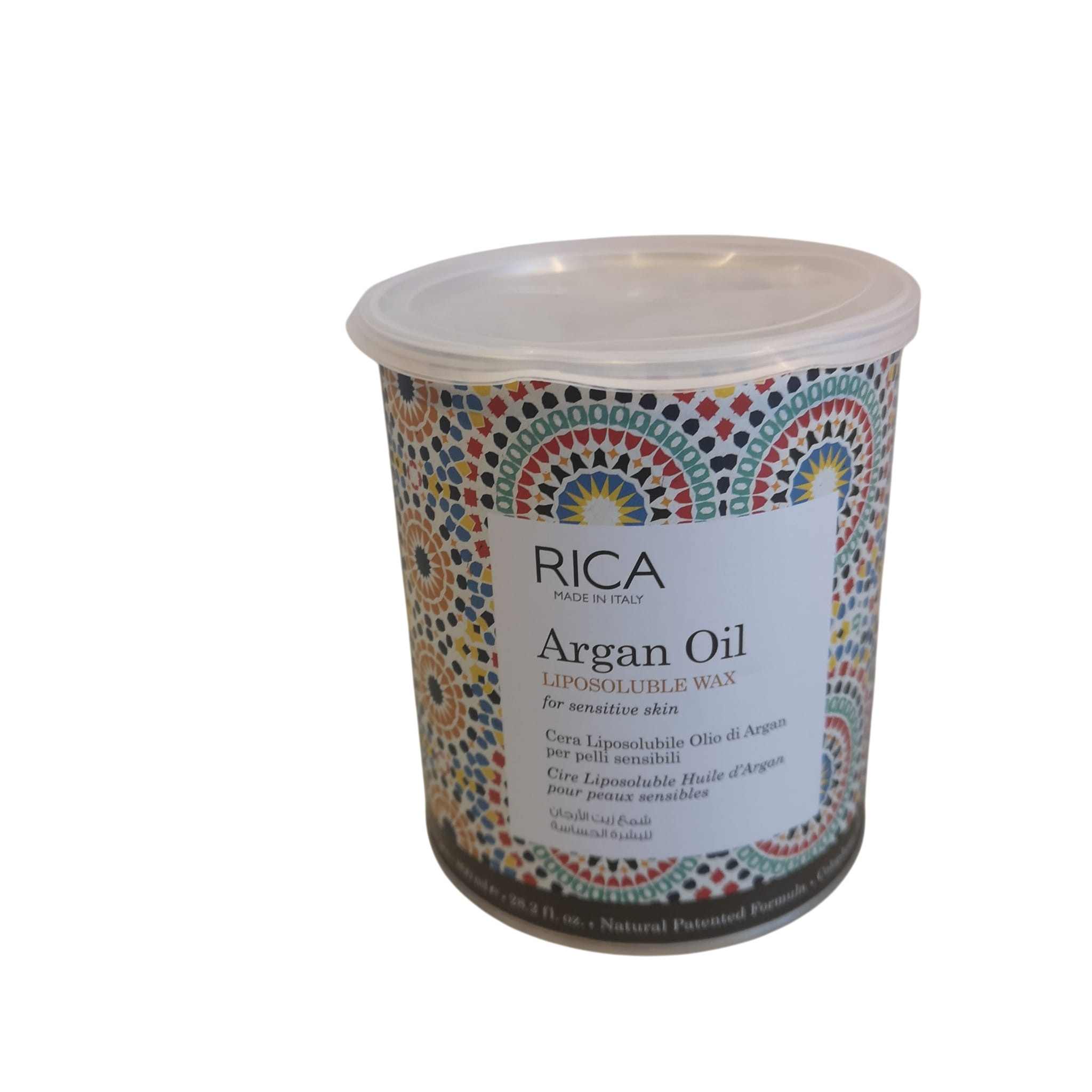 Cera Depilatoria Liposolubile All' olio Di Argan Rica 800ML.
