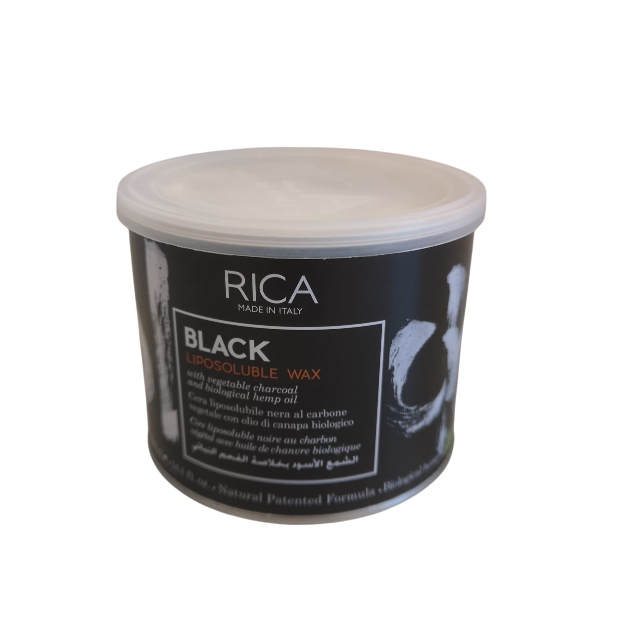 Cera Depilatoria Liposolubile Per Pelli Sensibili Nera Black Rica vaso 400ML