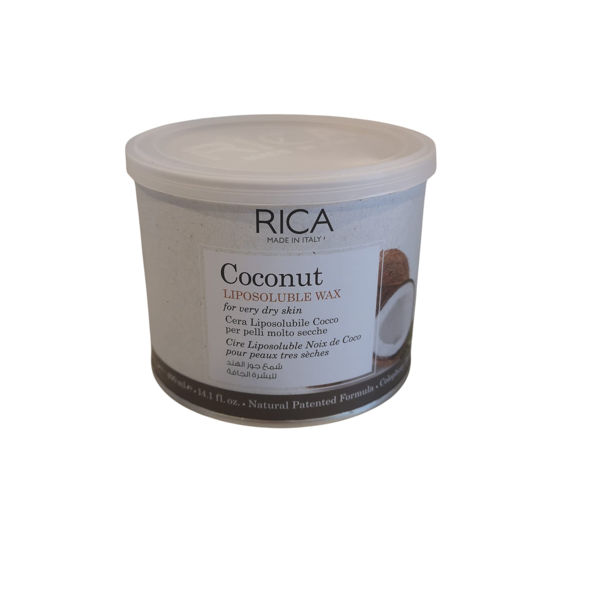 Cera Depilatoria per Pelli Molto Secche al Cocco Rica Vaso 400ML