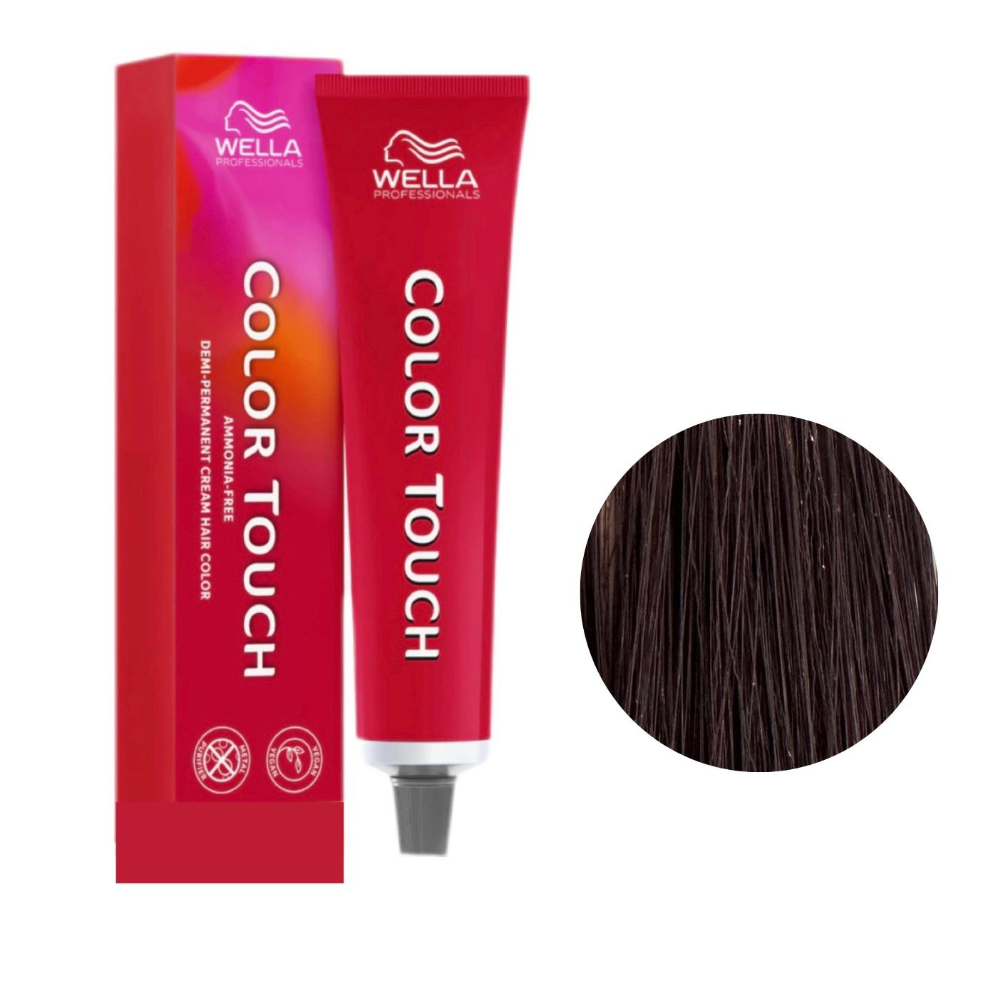 Colore Per Capelli Senza Ammoniaca Color Touch N. 3/66 Castano Scuro Violetto Intenso Wella Professionals 60ml