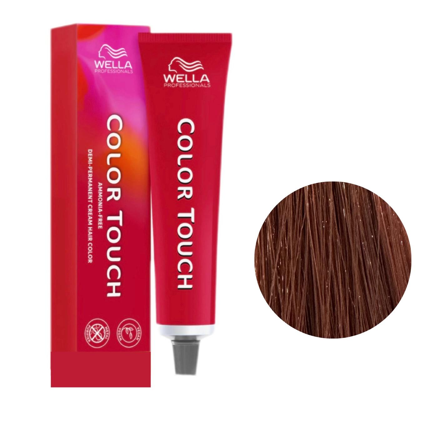 Colore Per Capelli Senza Ammoniaca Color Touch N. 66/44 Biondo Scuro Intenso Rame Intenso Wella Professionals 60ml